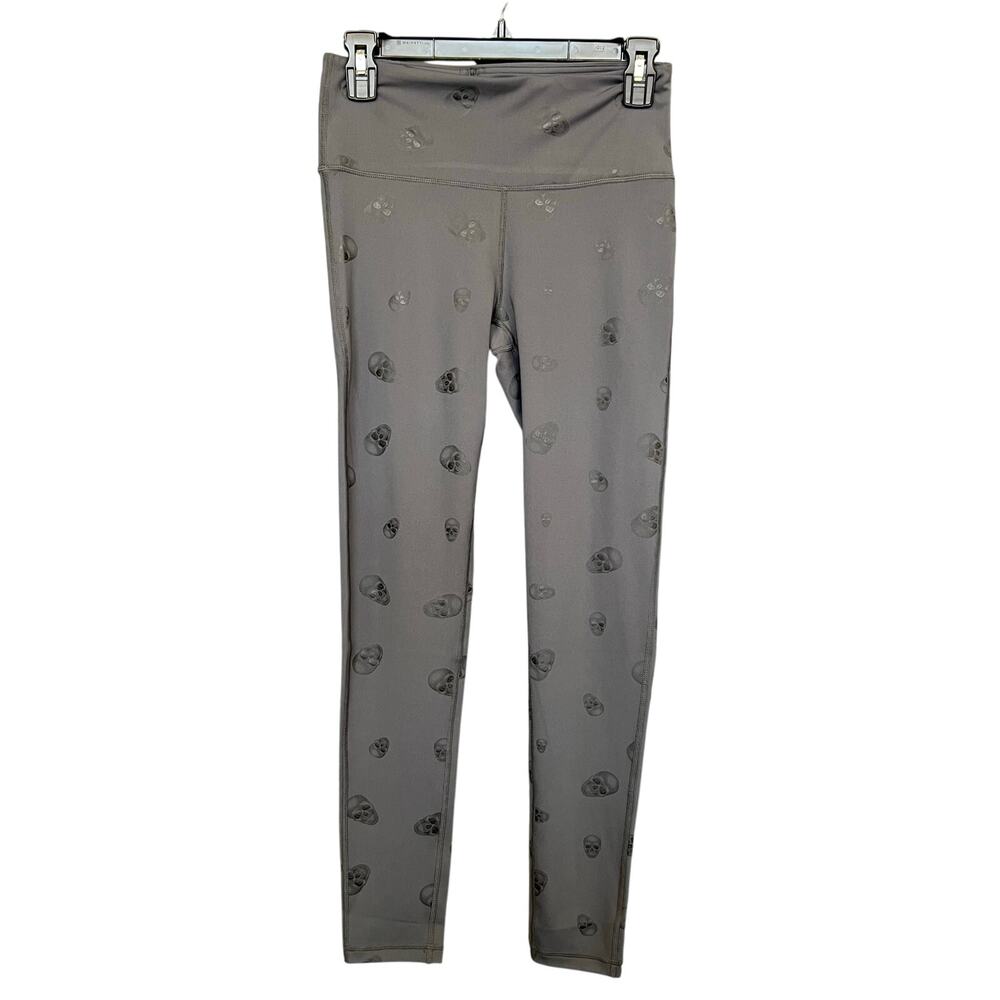 NWT Mono B Glossy Skull Matte Black Leggings Size Small